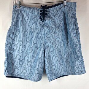 Johnnie-O Blue Swim Trunks Size Medium